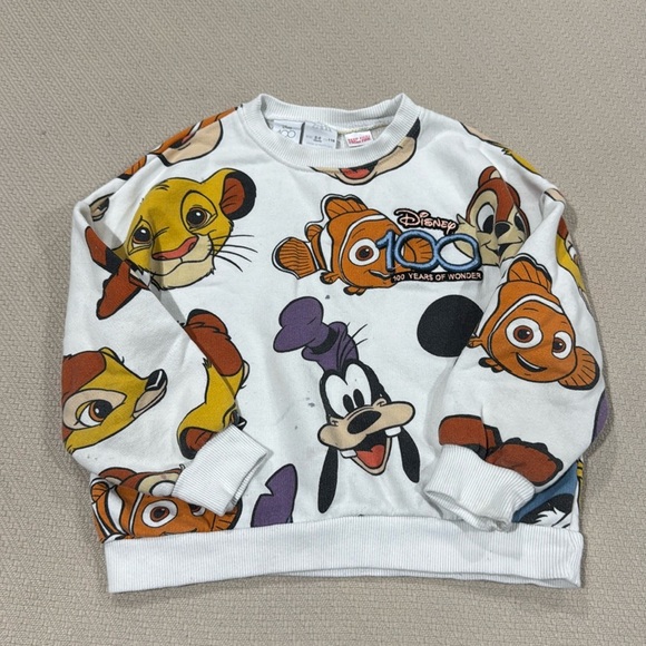 Zara Disney 100 Years Kids Sweatshirt - Picture 1 of 12